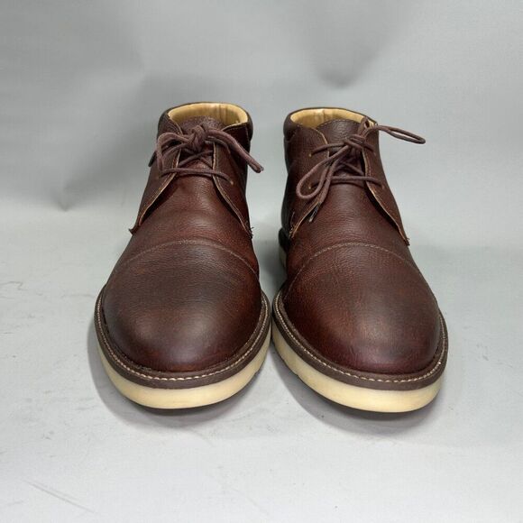 Clarks Grandin Top Chukka‎ Boots Men\'s 13 Brown Leather Cap Toe Lace Up Casual main image 13